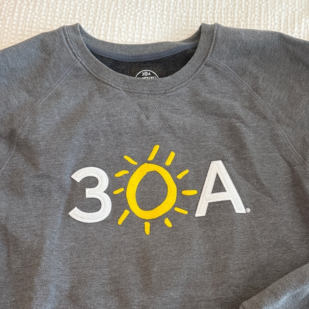 Gray 30A crewneck sweatshirt